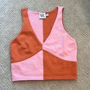 Princess Polly Pink and Orange Colorblock Top
